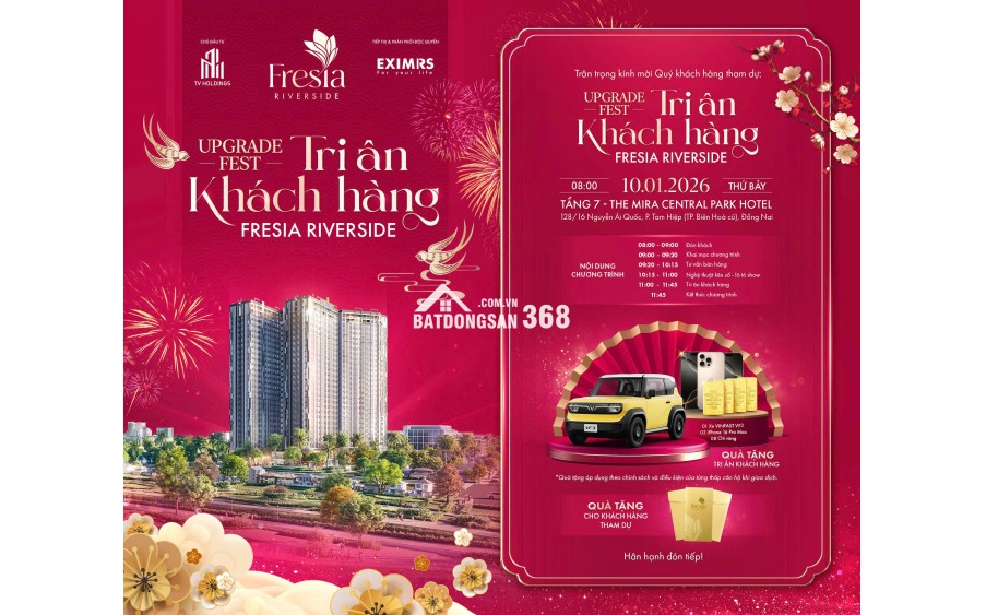 CĂN HỘ CAO NHẤT TP BIÊN HÒA 30 TẦNG VIEW SÔNG ĐỒNG NAI ĐỐI DIỆN AEON MALL ĐANG XÂY DỰNG